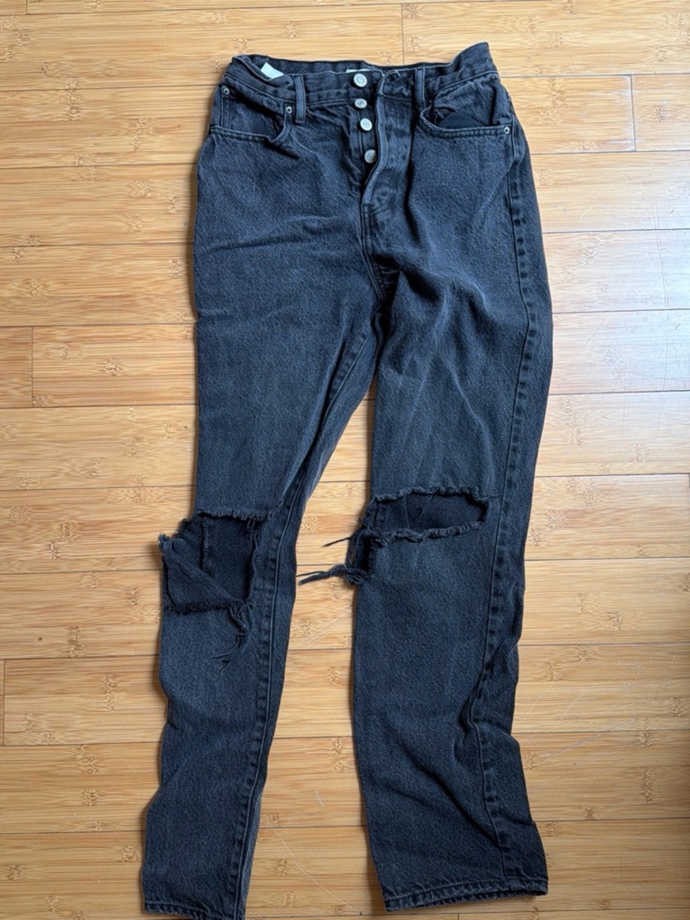 PacSun Dad Jeans, Black Distressed Jeans